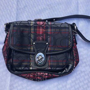 Coach Poppy Plaid Purse